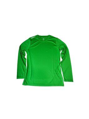 Craft Womens Green Crew neckLong Sleeve Performance Shirt M Polyester Breathable